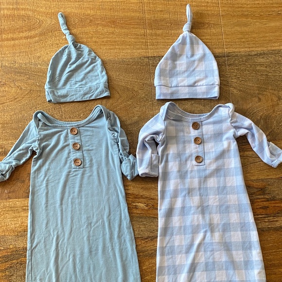 🩵 BUNDLE of Caden Lane Blue and Light Blue Knotted Gown Set 🩵 - Picture 1 of 11